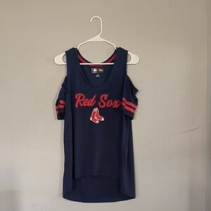Boston Red Sox Cold Shoulder Top